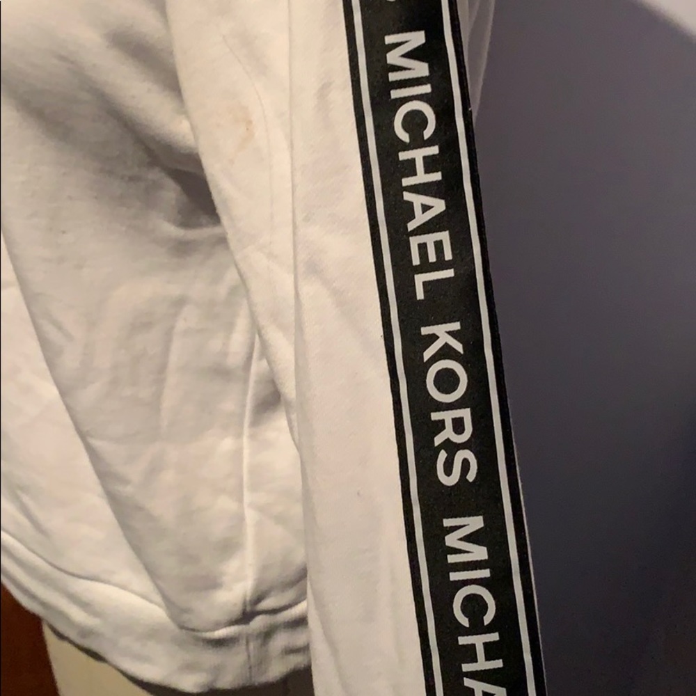 MK logo stripe hoodie